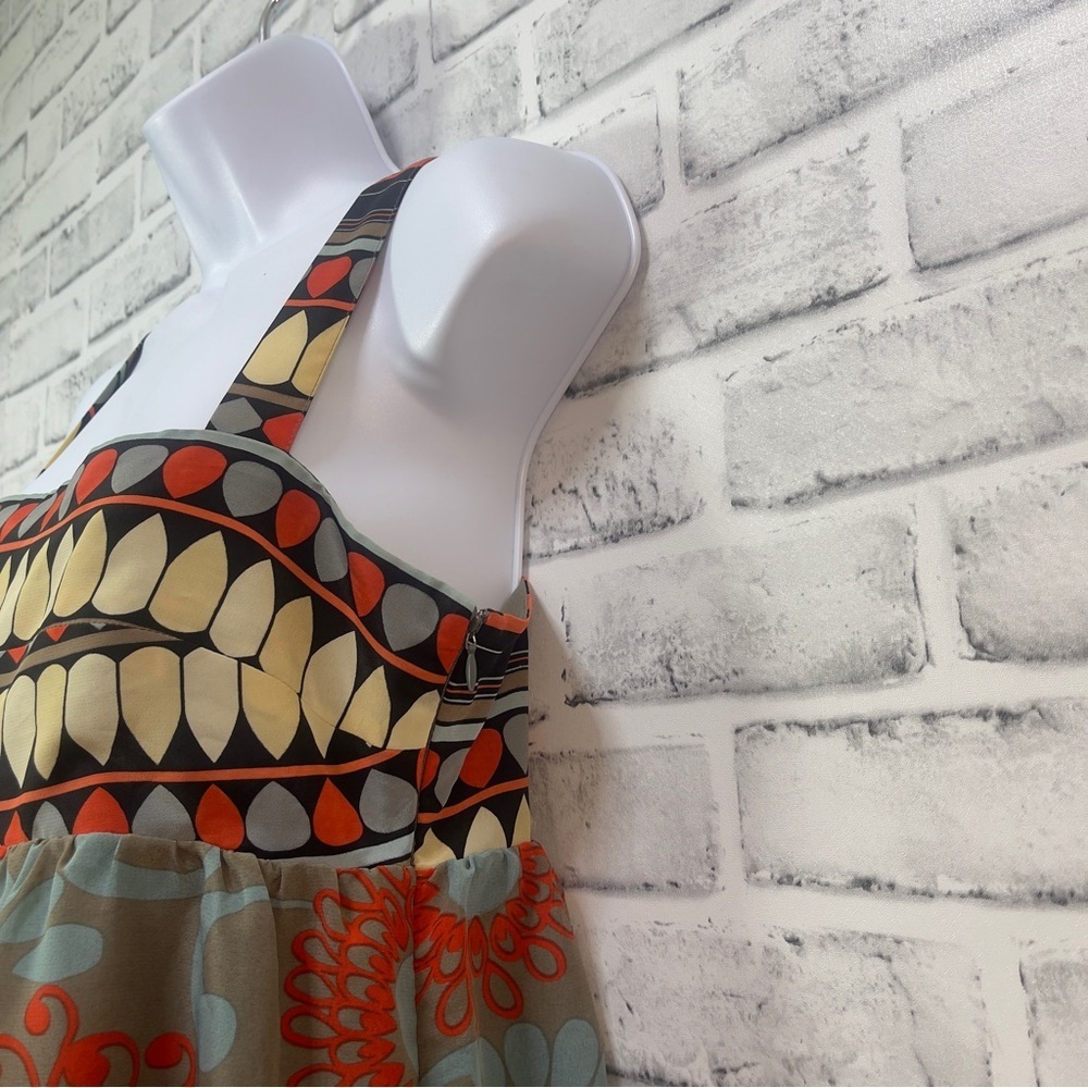 Bcbgmaxazria Multicolored Pattern Lined Tank Dres… - image 6